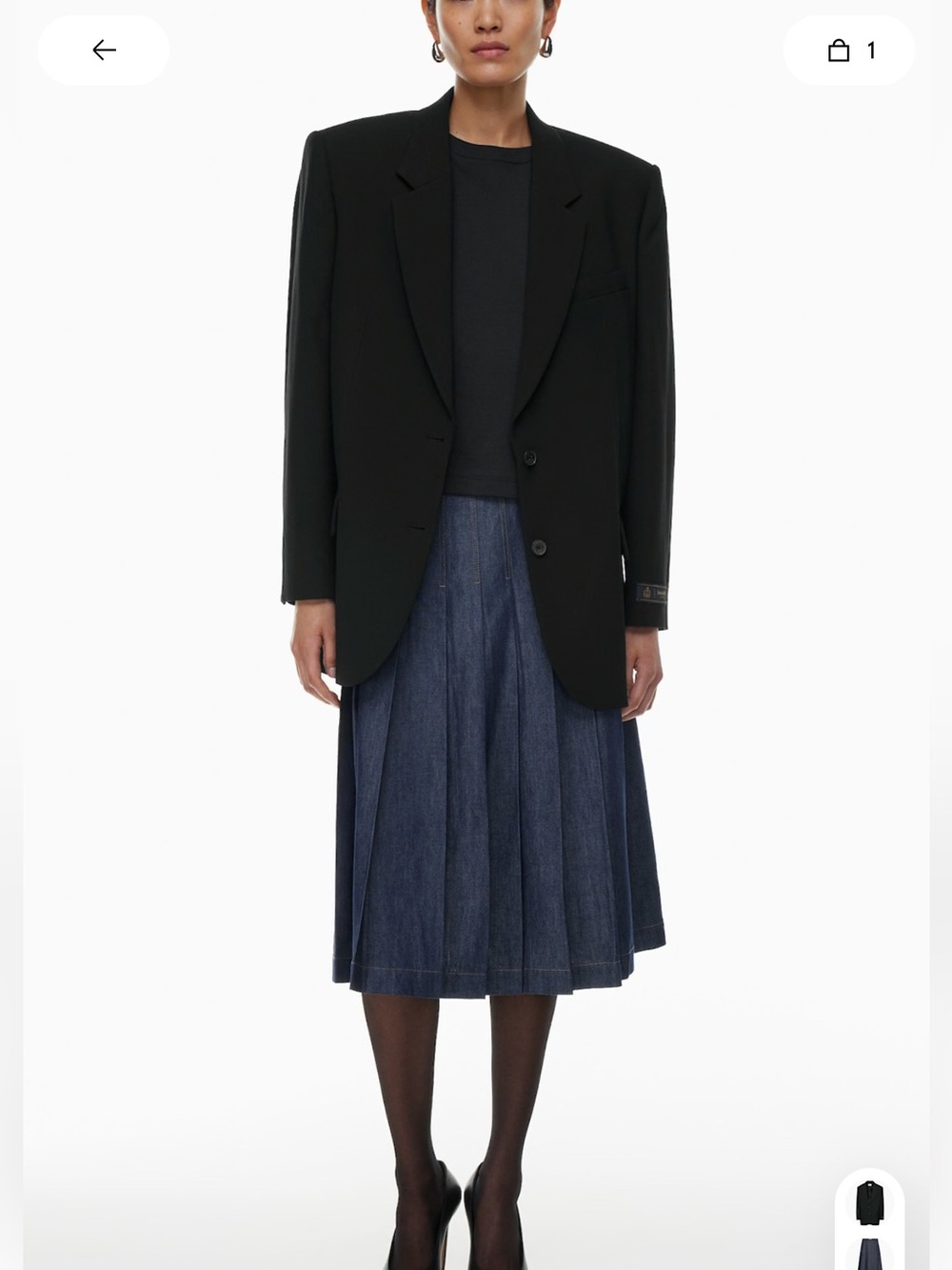 Aritzia Black Oversized Blazer large